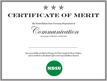 Finished certificate.