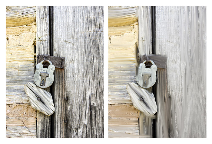 Paint before and after.