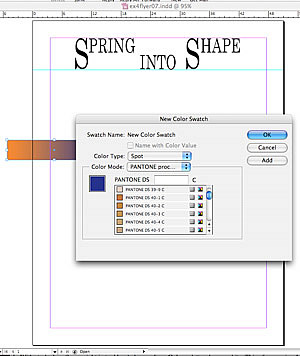 Illustration of Pantone color library