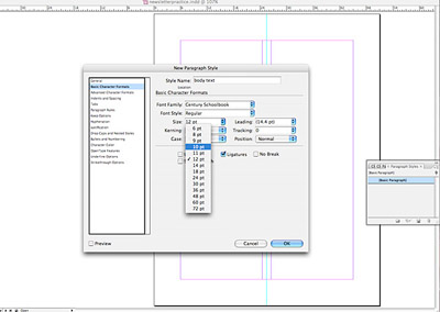 Paragraph styles illustration.