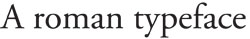 Roman typeface