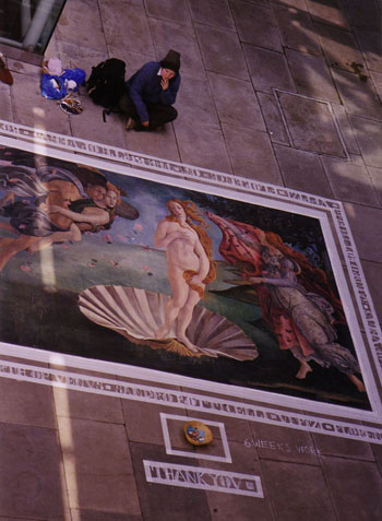 Photo of London street artist.