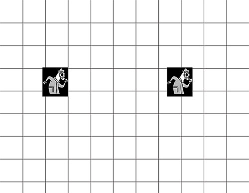 Blind spot experiment.