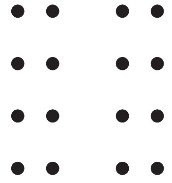 Dots closer together.